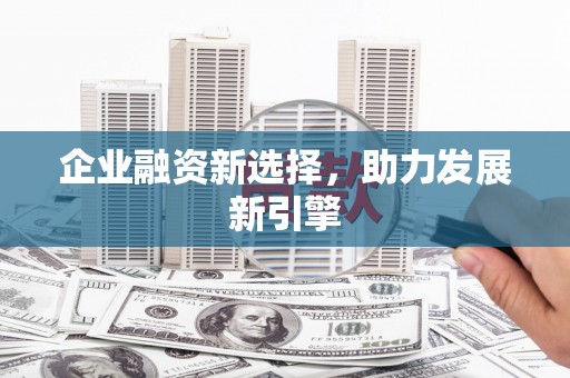 神池企业融资新选择，助力发展新引擎