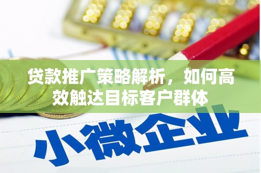 神池贷款推广策略解析，如何高效触达目标客户群体