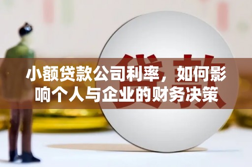 神池小额贷款公司利率，如何影响个人与企业的财务决策