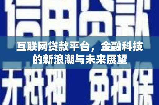 神池互联网贷款平台，金融科技的新浪潮与未来展望