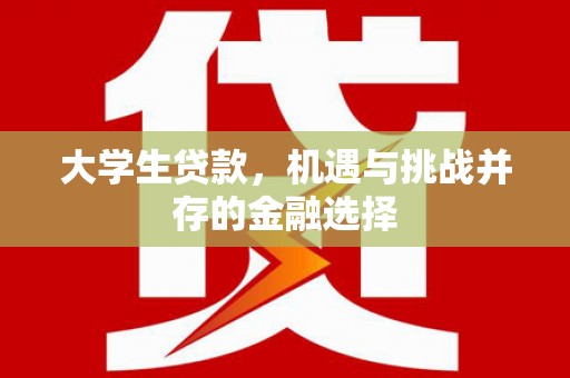 神池大学生贷款，机遇与挑战并存的金融选择