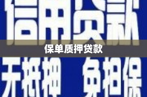 神池保单质押贷款