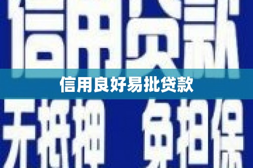 神池信用良好易批贷款