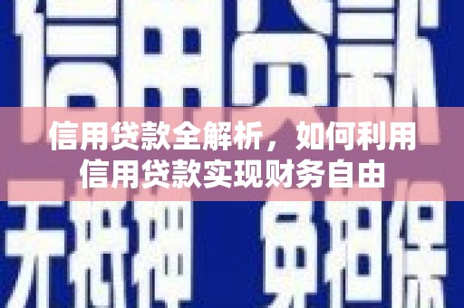 神池信用贷款全解析，如何利用信用贷款实现财务自由